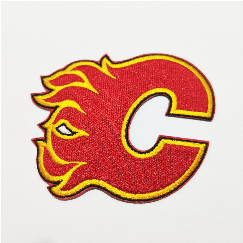 Calgary Flames Logo Iron on Patch 7.5cmx8.2cm